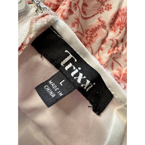 Trixxi Halter Romper Size Large Pink Print NWOT Soft Shorts Adjustable Tie - Picture 5 of 9